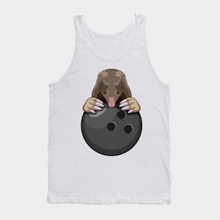 Mole at Bowling with Bowling ball Tank Top